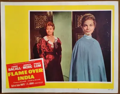 North West Frontier AKA Flame Over India Lobby Card Set Of 8 image 4