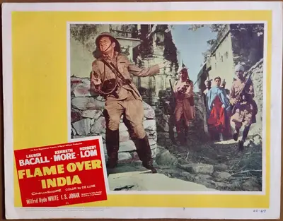 North West Frontier AKA Flame Over India Lobby Card Set Of 8 image 7