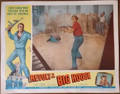 Revolt in the Big House Lobby Card Set Of 8 image 2