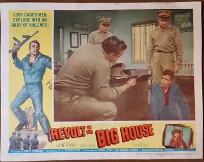 Revolt in the Big House Lobby Card Set Of 8 image 3