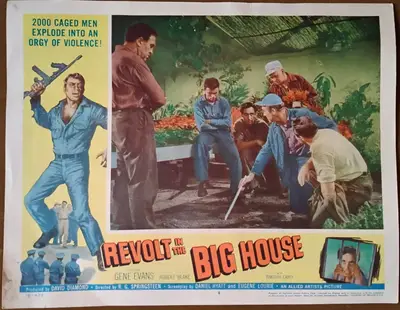 Revolt in the Big House Lobby Card Set Of 8 image 4