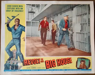 Revolt in the Big House Lobby Card Set Of 8 image 5