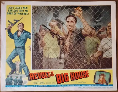 Revolt in the Big House Lobby Card Set Of 8 image 6