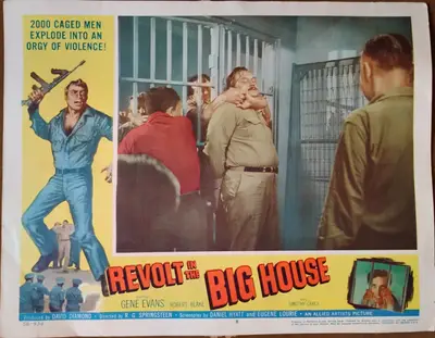 Revolt in the Big House Lobby Card Set Of 8 image 8