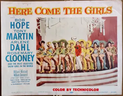Here Come the Girls Lobby Card Set Of 8 image 1
