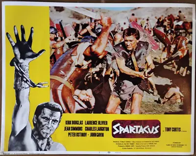 Spartacus 1968 Re-Release Lobby Card Set Of 8 image 2