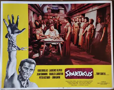 Spartacus 1968 Re-Release Lobby Card Set Of 8 image 4