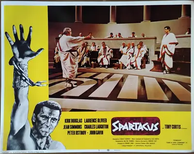 Spartacus 1968 Re-Release Lobby Card Set Of 8 image 6