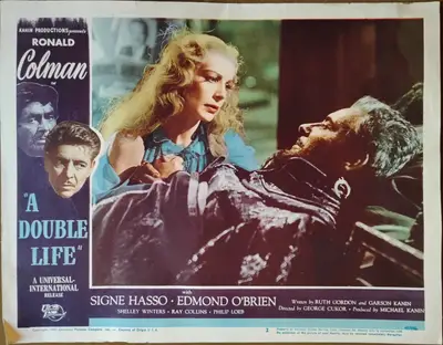 A Double Life Lobby Card Set Of 8 image 2