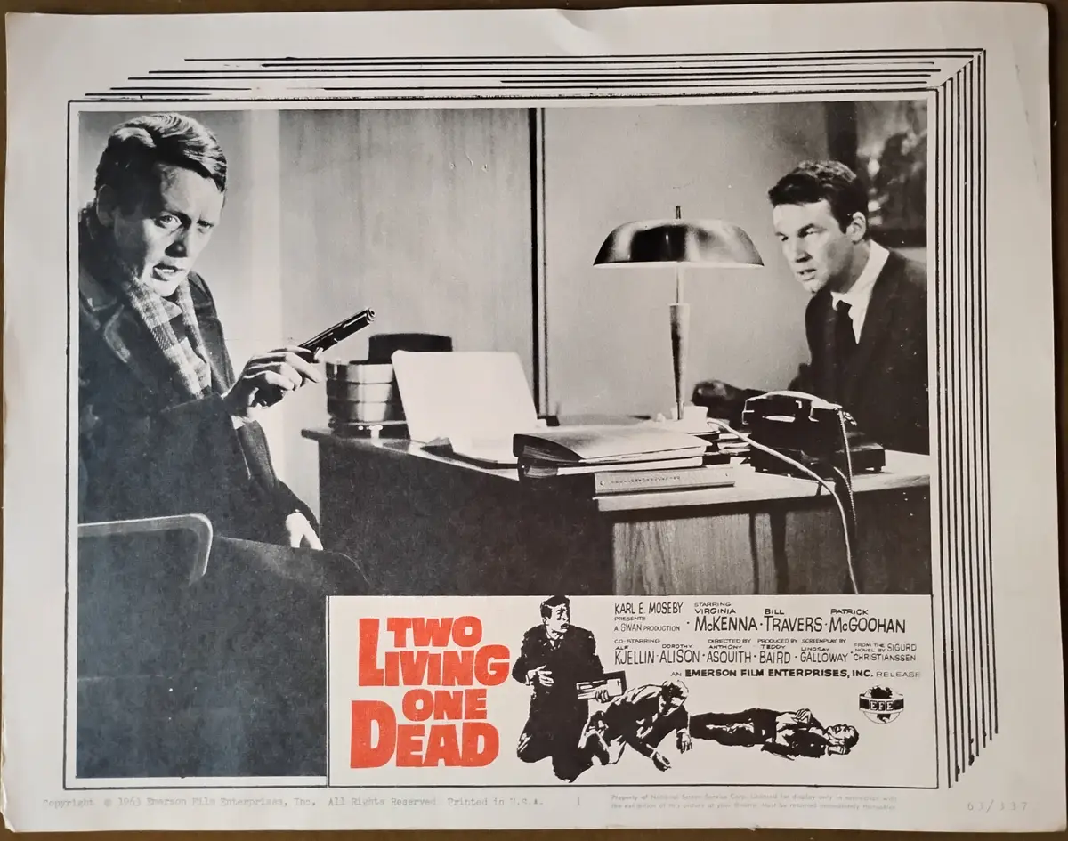 Two Living, One Dead Lobby Card Set Of 8