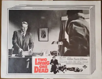 Two Living, One Dead Lobby Card Set Of 8 image 3