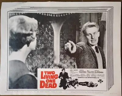 Two Living, One Dead Lobby Card Set Of 8 image 5