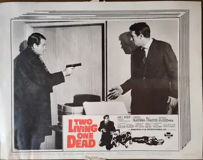 Two Living, One Dead Lobby Card Set Of 8 image 8