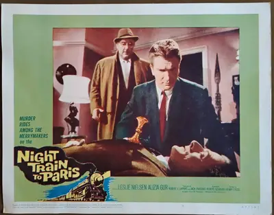 Night Train to Paris Lobby Card Set Of 8 image 1
