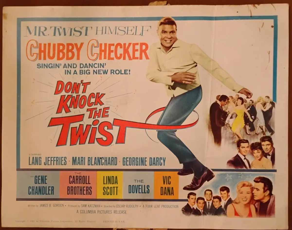 Twist Around The Clock Lobby Cards (4) and Don't Knock The Twist Title Card (5 cards total)