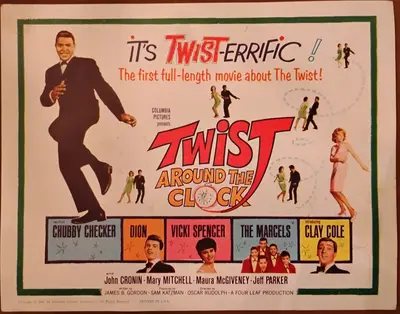 Twist Around The Clock Lobby Cards (4) and Don't Knock The Twist Title Card (5 cards total) image 2