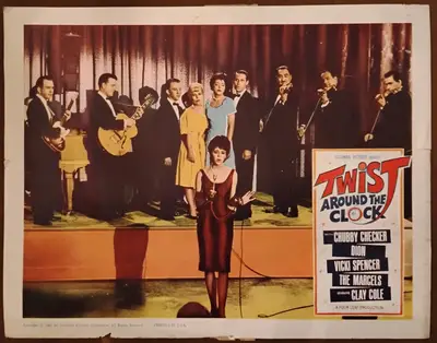 Twist Around The Clock Lobby Cards (4) and Don't Knock The Twist Title Card (5 cards total) image 4