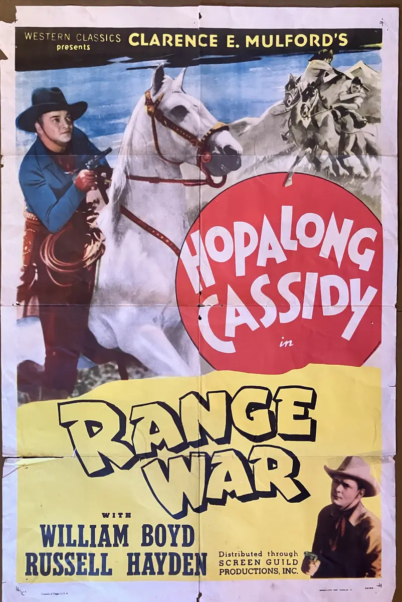 Range War 1948 Screen Guild Stock One Sheet