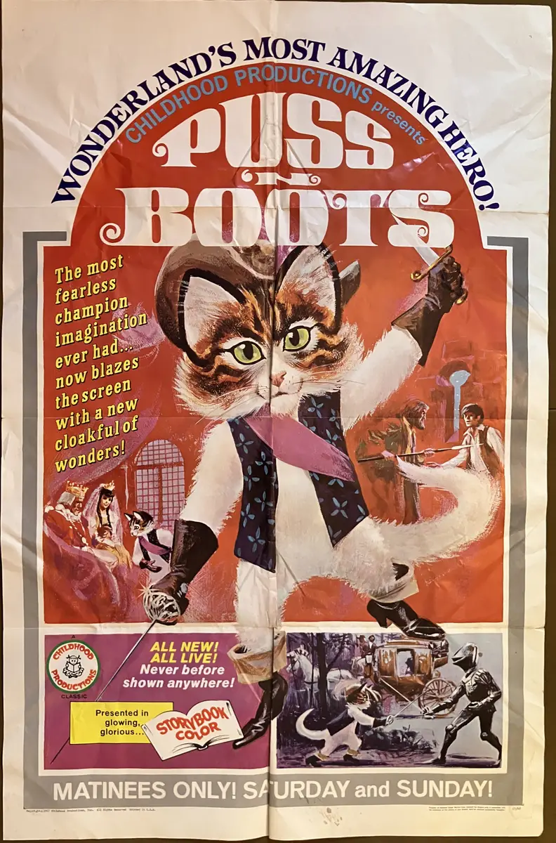 Puss N' Boots Childrens Matinee One Sheet 1967