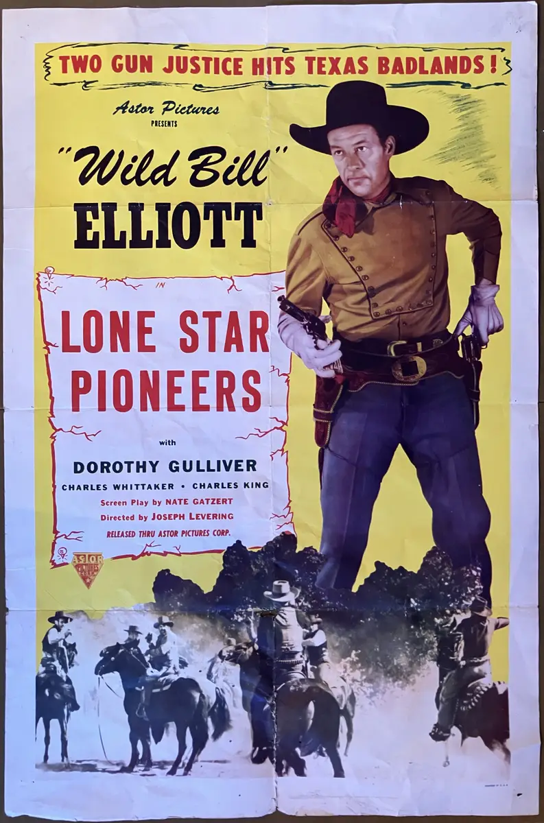 Lone Star Pioneers Late 1940's/Early 1950's Astor Re-Release One Sheet