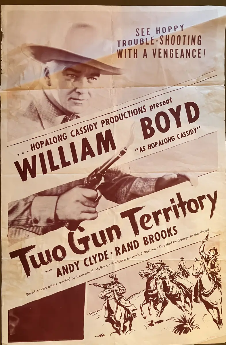 Sinister Journey AKA Two Gun Territory 1950's Re-Release One Sheet