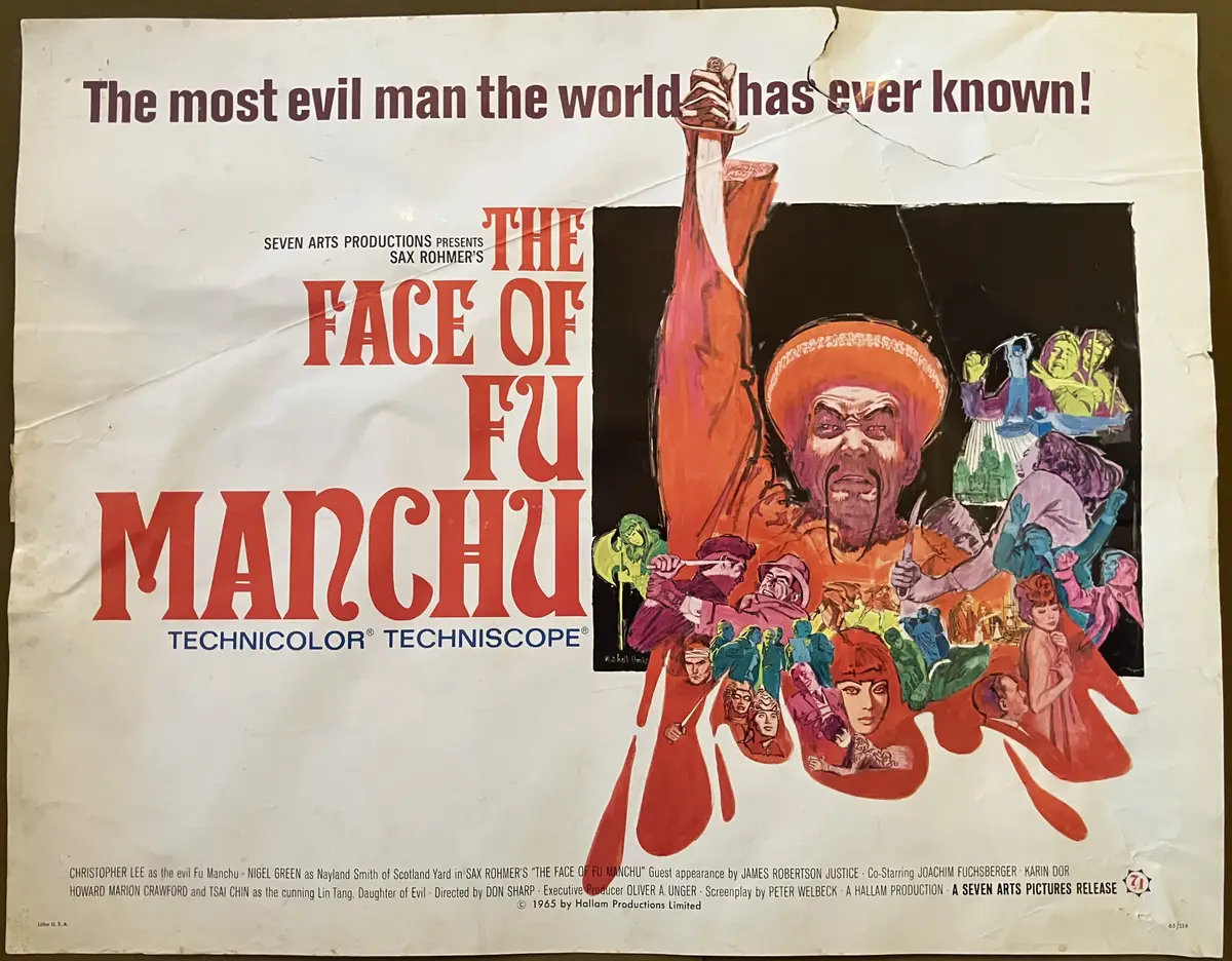 Face of Fu Manchu Half Sheet
