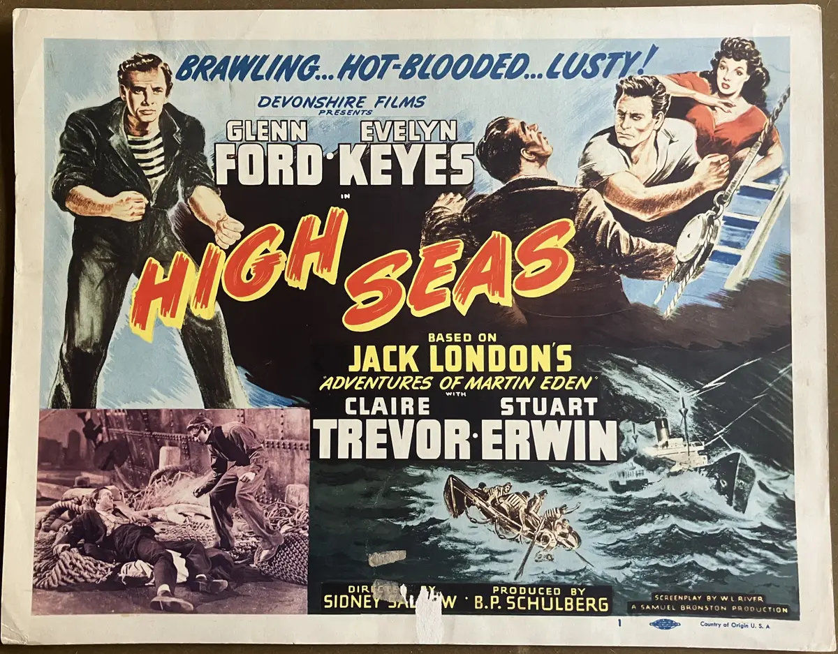 High Seas AKA The Adventures of Martin Eden 1940's Re-Release Title Card