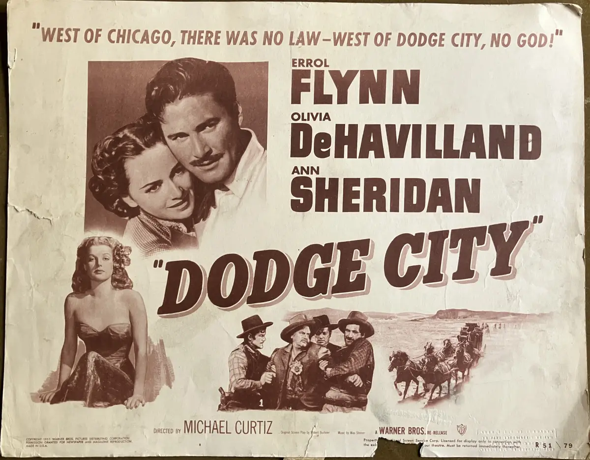 Dodge City 1951 Re-Release Title Card
