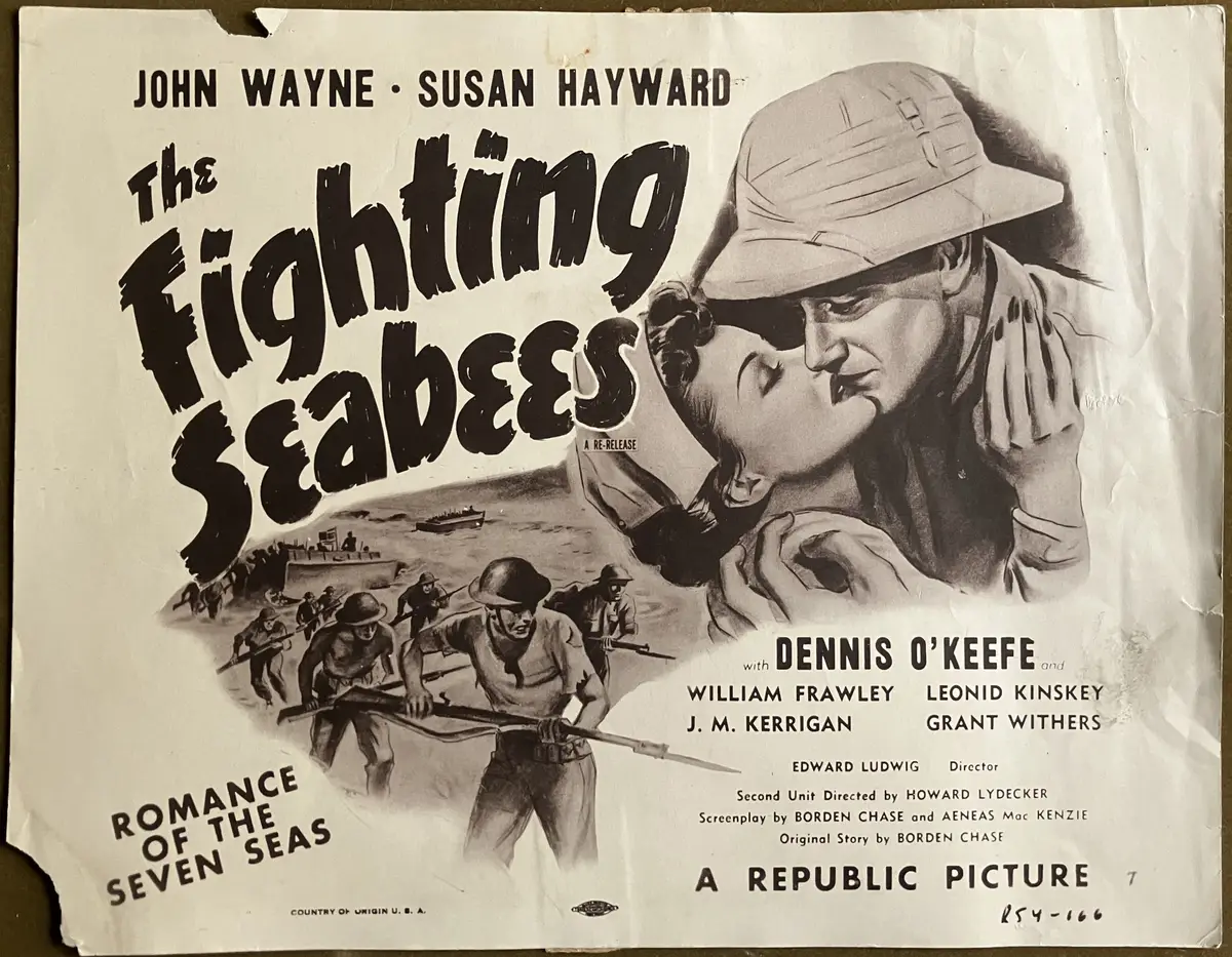 Fighting Seabees 1954 Re-Release Title Card